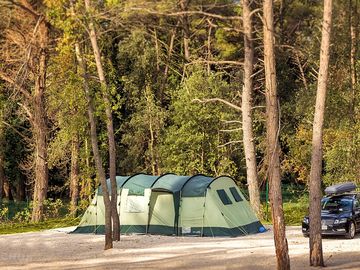 Tent on a standard pitch