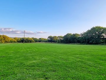 View down 'Front Field' over the camping area