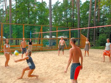 Beach volleyball court