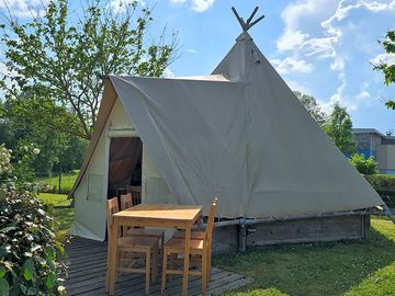 Tipi exterior with decking