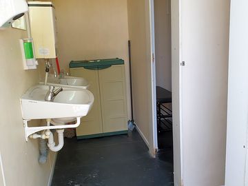 Entrance to shower and toilet room