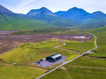 The site with Belig and Garbh-bheinn in the background