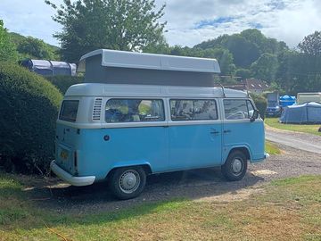 Campervan on pitch