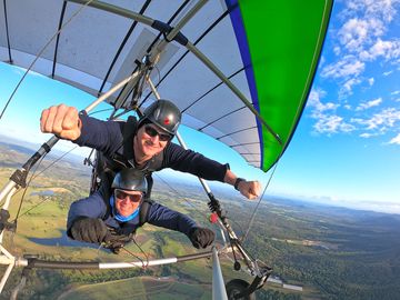 Tandem hang gliding at the oz sky ranch