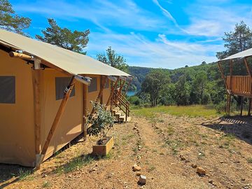 View from the lodges