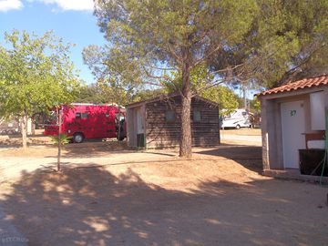 Each pitch has an individual toilet block