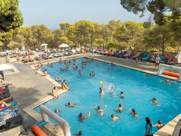 The outdoor swimming pool