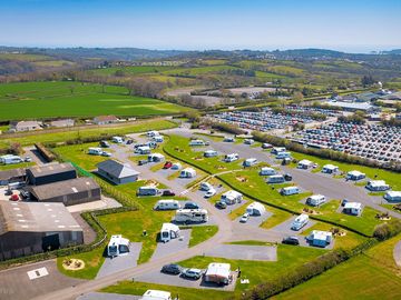 Aerial view of Folly Farm Touring Site