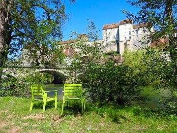 Views of the village and the river