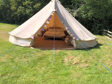 Outside view of tent