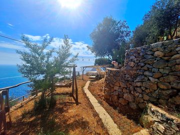 Bell tent pitch with stunning views