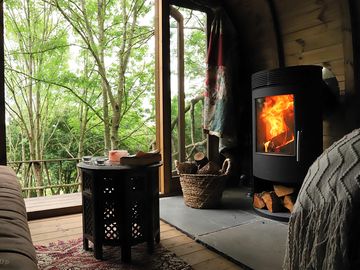 Lounge area and woodburner