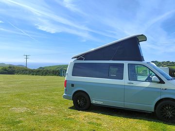 Pitches with distant sea views :)