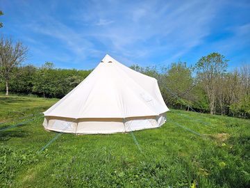 Campion bell tent with view towards Pevensey