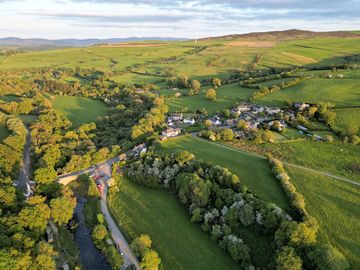 Aerial view of the crown inn