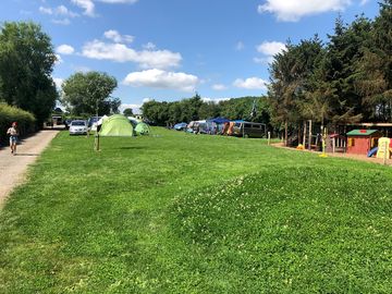 View from the bottom of the camping field