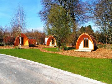 View of the camping pods