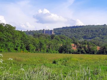 View of trévarez castle from the estate