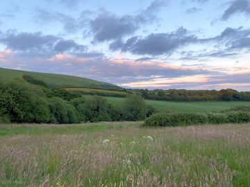 Purbeck hills from main field