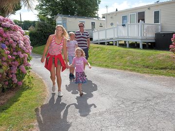 Static caravans in picturesque setting