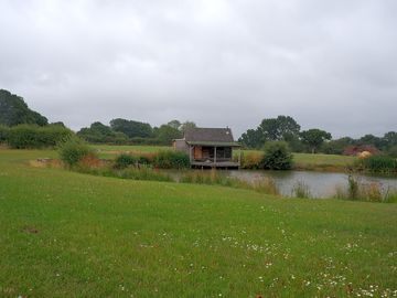 Cabin by the pond
