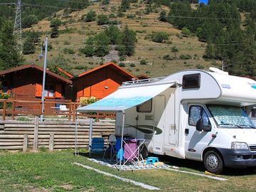 Room for your awning and lovely views of the hills