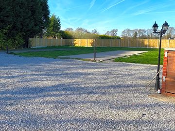 Hardstanding pitch with electric hook ups