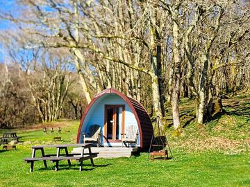 Exterior of camping pod