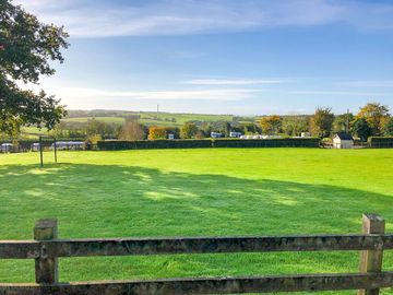 view across the playing field