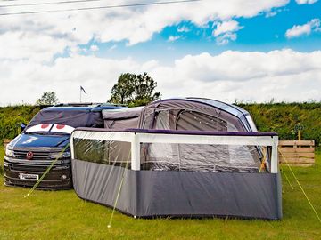 Campervan with awning