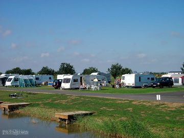 Touring pitches, overlooking one of the lakes