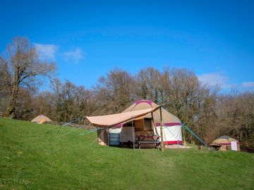 Front of yurt