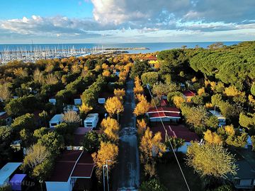 Aerial view of the site and seaside location