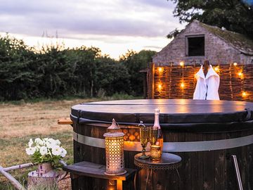 Wood-fired hot tub