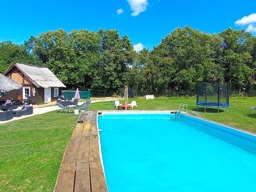 The pool and café