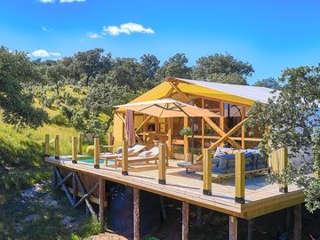 Safari tent exterior