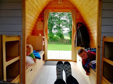 Looking out through the pod door