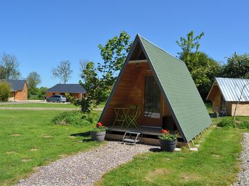 Outside a microlodge