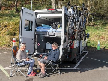 Motorhome pitches at the loch