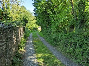Our lane to the campsite from the road