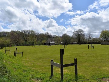 Overlooking grass pitches