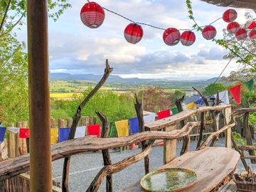 View of the Black Mountains and the Brecon Beacons