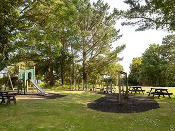 The play park and play area are less than 1 minute walk from the summer camping field