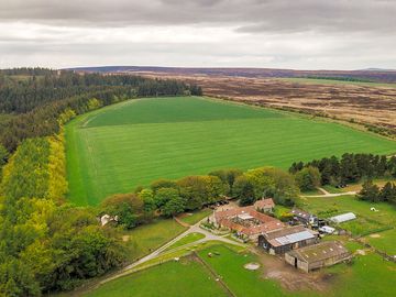 Aerial view of the farm