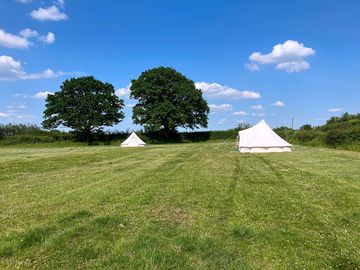 Bell tents at Spring Hill Farm