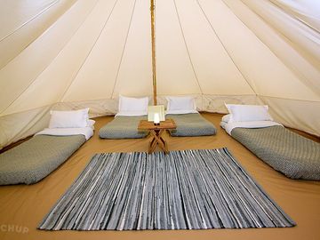 Bell tent sleeping up to four