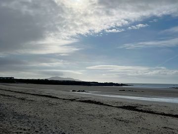 The local beach is empty on some evenings