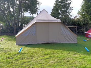 Exterior of the bell tent