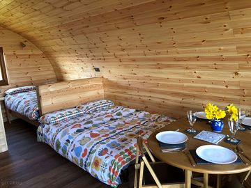 Double bed and double sofa bed