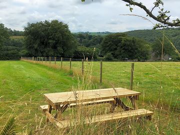 The view from the picnic bench.